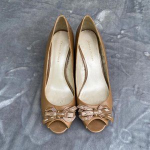 Etienne Aigner Women's Tan Wedge Heel Shoe Size 10